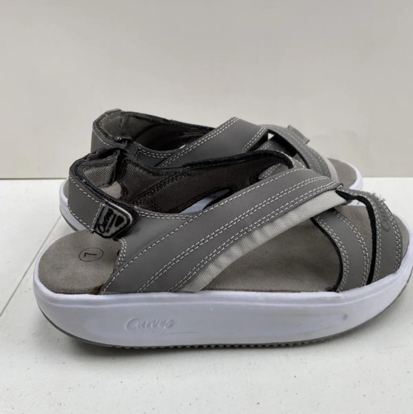 Curves for Women Shape Up Sandals Rockers Exercise Toning Shoes Women's Size 7M - Picture 2 of 11